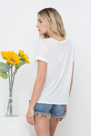 BLUE B Star Studded Slub Cotton Jersey Tee