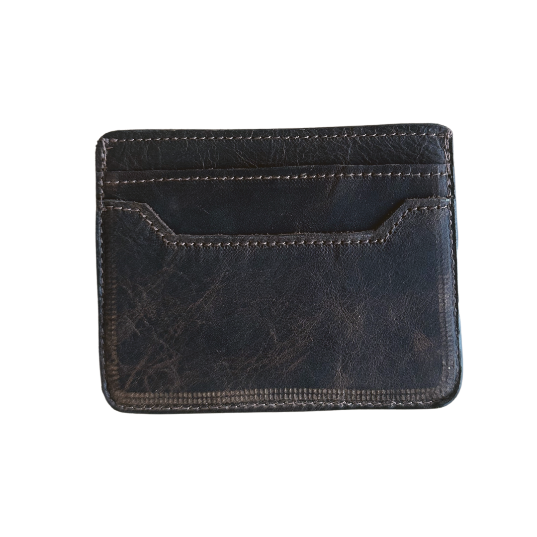 Brown Leather Double Side Card Holder