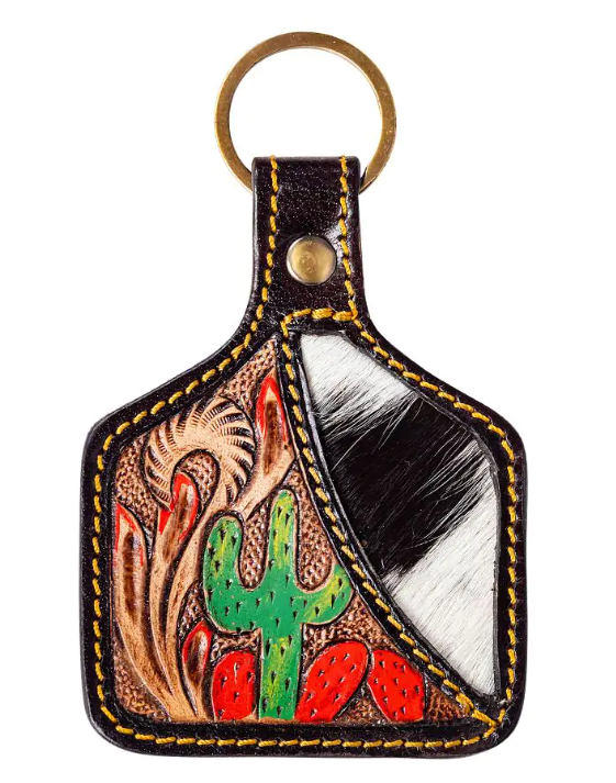ABCO Wild Prairie Hand-Tooled Key Fob