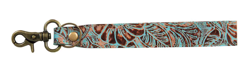 ABCO Pathflower Trail Hand-Tooled Key Fob