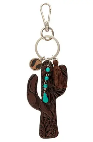 ABCO Cactus Spirit Hand-Tooled Key Fob & Bag Charm