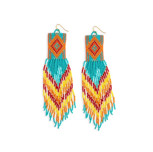 ABCO Soaring Hawk Beaded Earrings
