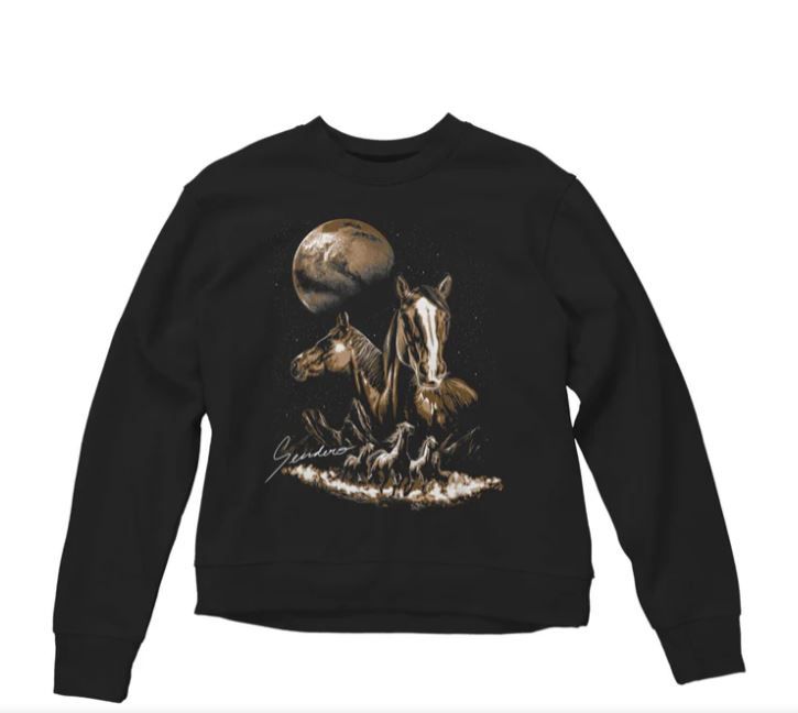 SENDERO Midnight Riders Drop Shoulder Sweatshirt