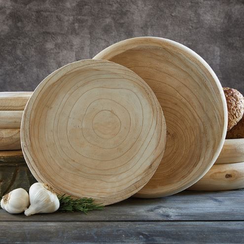 PAULOWNIA Large Wood Natural Bowl