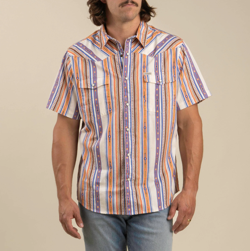 SENDERO Serape Pearl Snap Short Sleeve Shirt