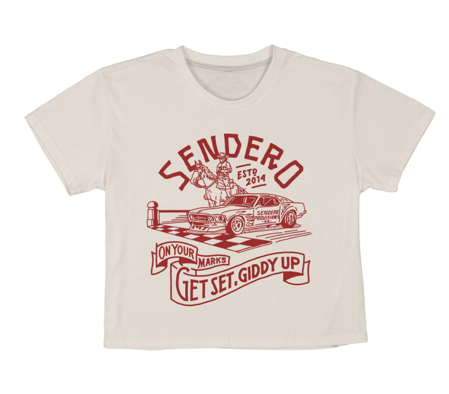 SENDERO Giddy Up Crop Tee
