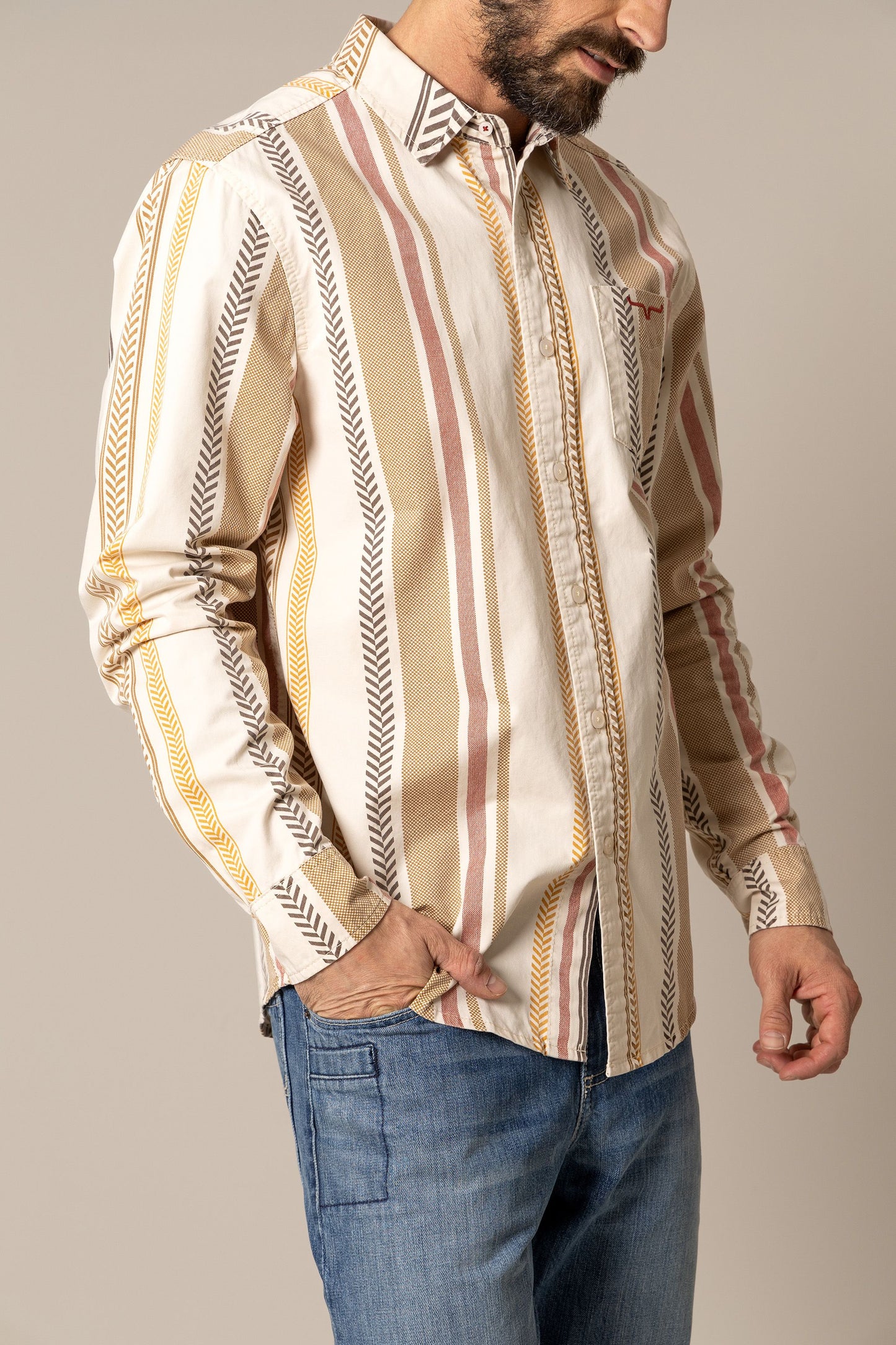 KIMES RANCH Double Tap Stripe Shirt