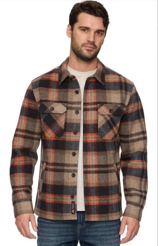 FLAG & ANTHEM Midland Brushed Plaid Shirt Jacket