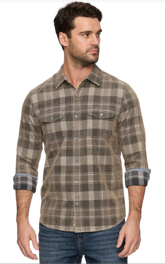 FLAG & ANTHEM Bolton LS Vintage Wash Corduroy Shirt