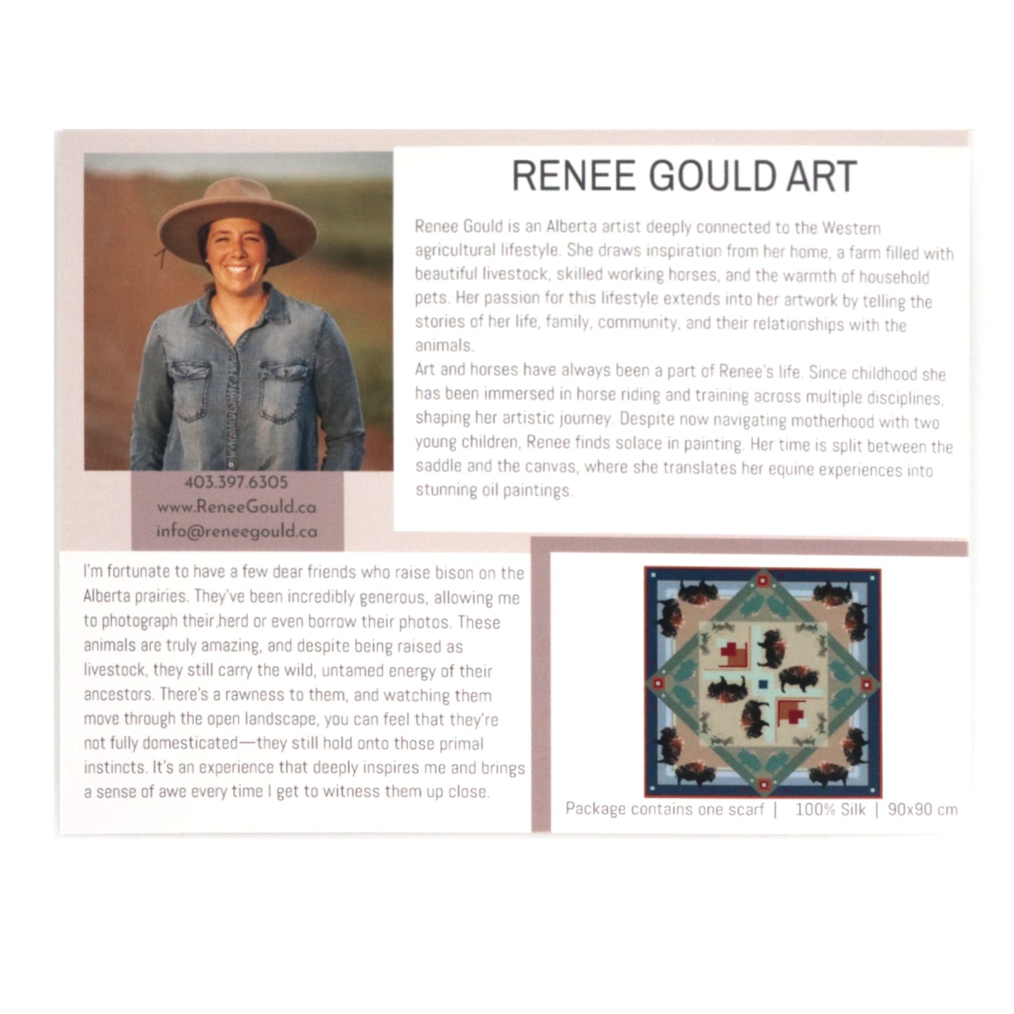 RENEE GOULD Buffalo Silk Scarf