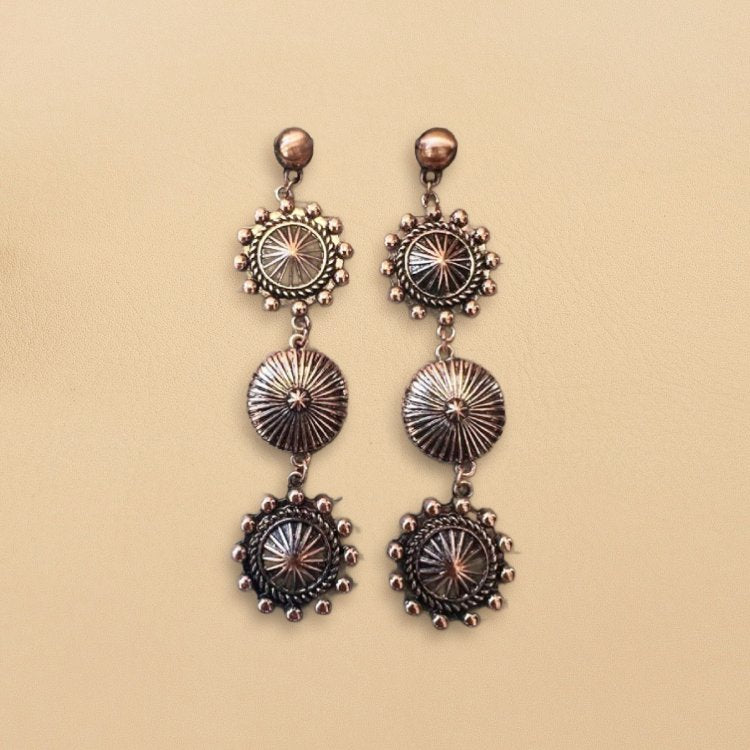 ABCO Western Concho Drop Earring