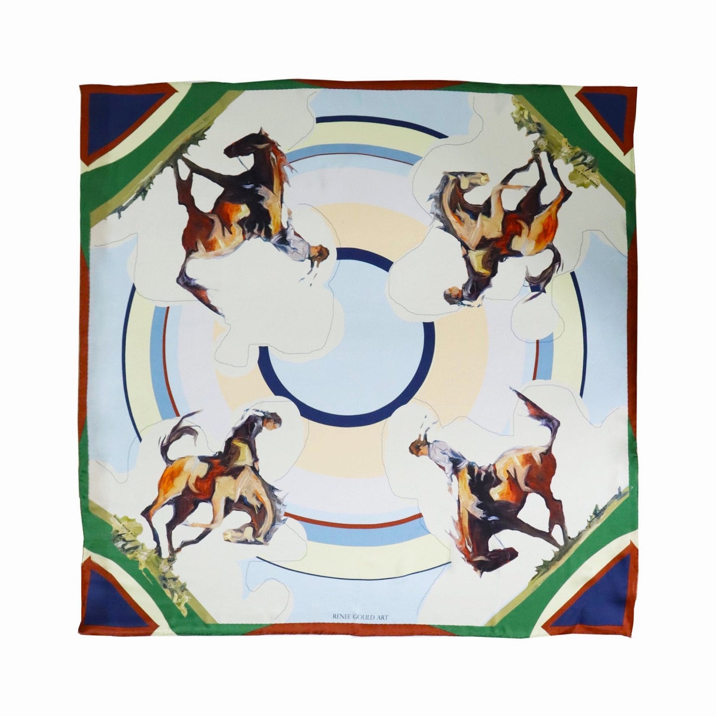 RENEE GOULD Broncs Silk Scarf
