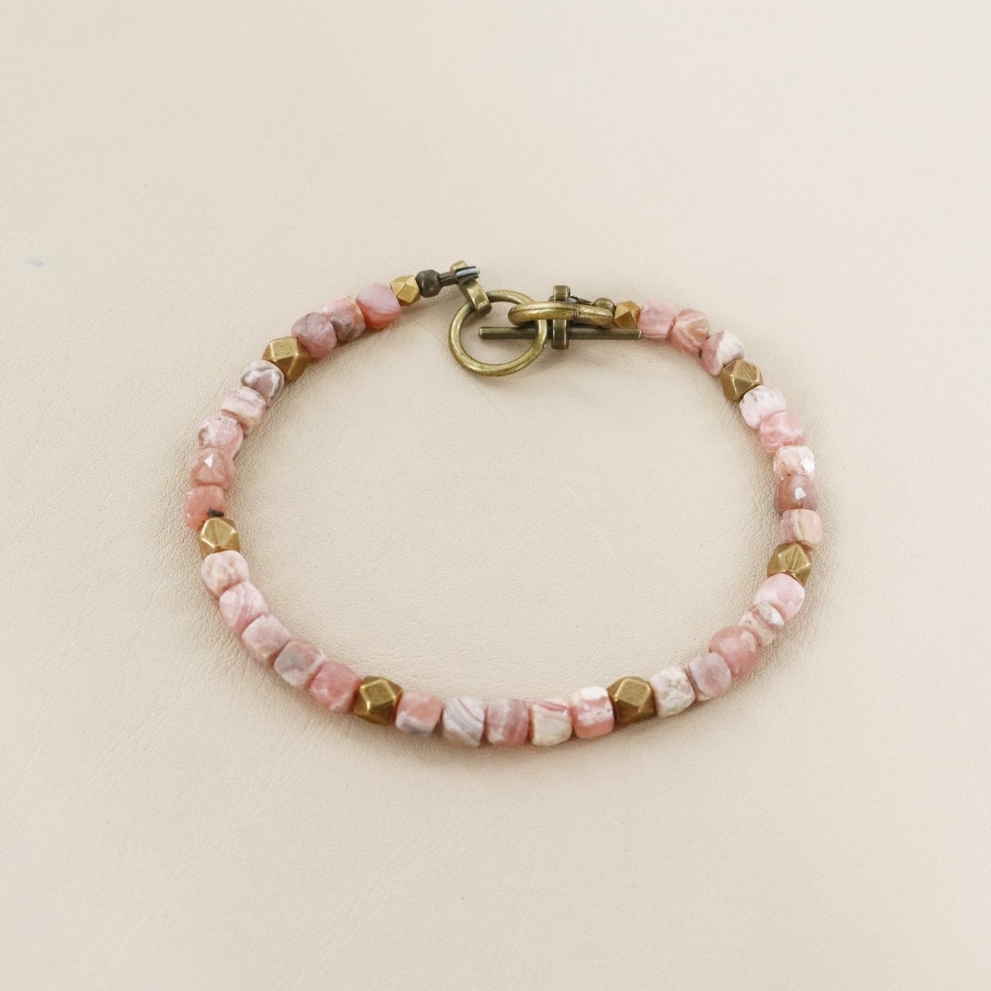 RACHEL NATHAN Slim Rhodocrosite Bracelet