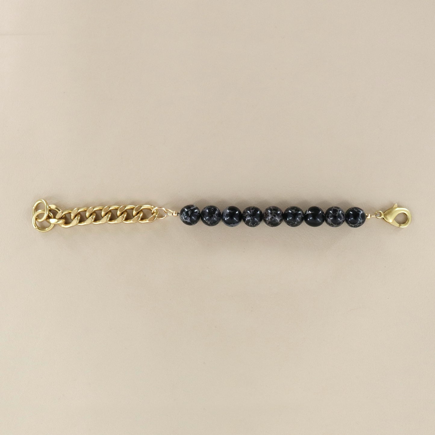 RACHEL NATHAN Imperial Jasper Black Bracelet