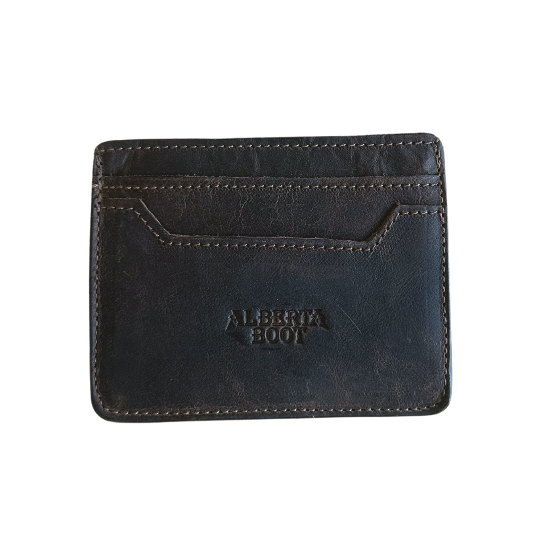 Premium Leather Single side card holder Brown