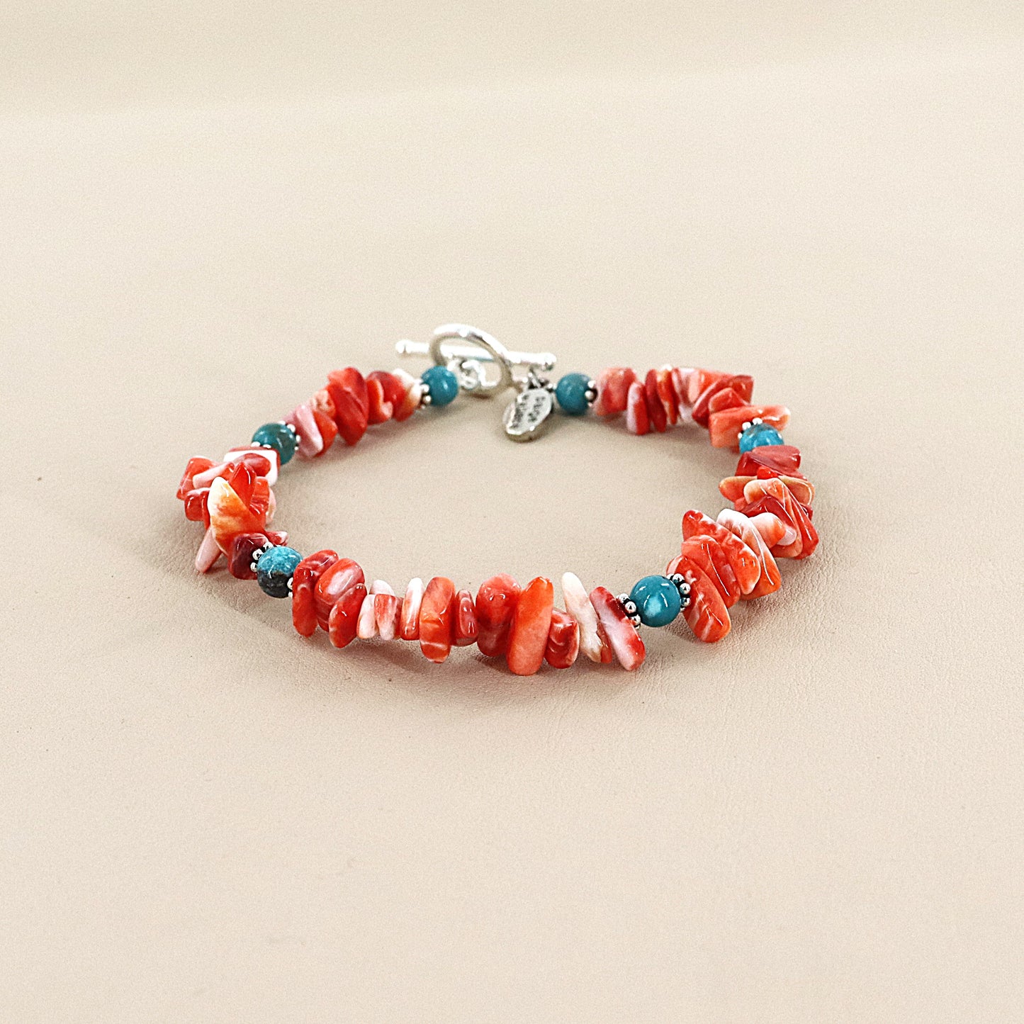 PAIGE WALLACE Spiney Oyster Chip Bracelet With Turquoise
