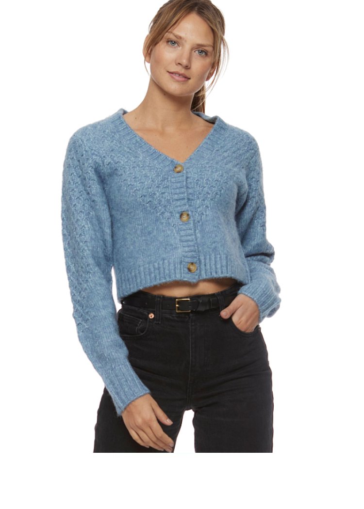 FLAG & ANTHEM Lottie Button Up Cropped Cardigan