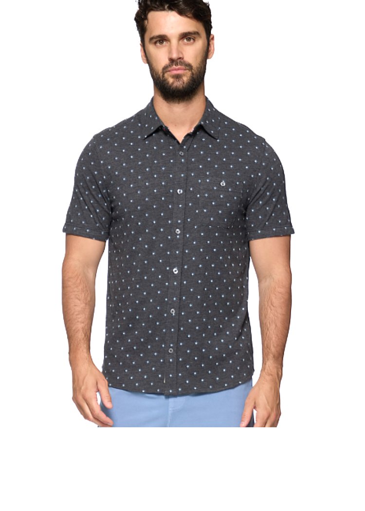FLAG & ANTHEM Ralston SS Sunburst Print Knit Shirt