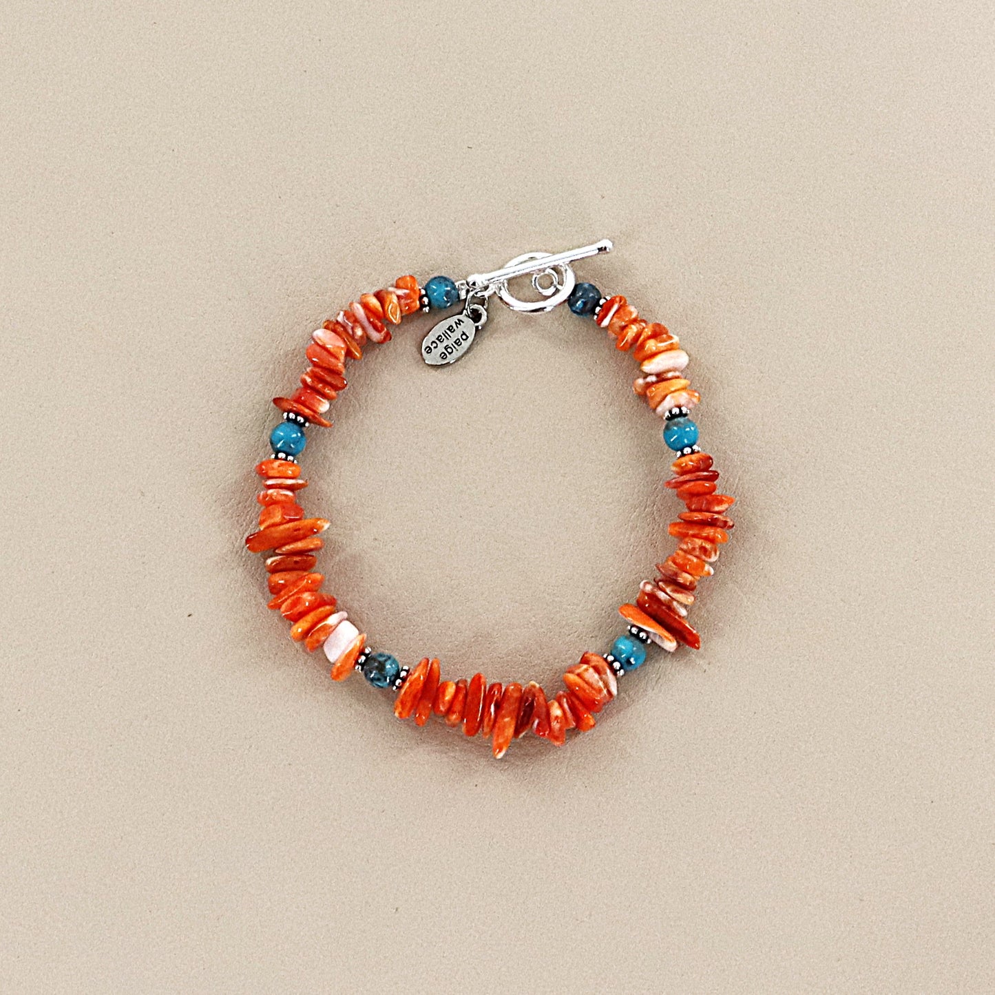 PAIGE WALLACE Spiney Oyster Chip Bracelet With Turquoise