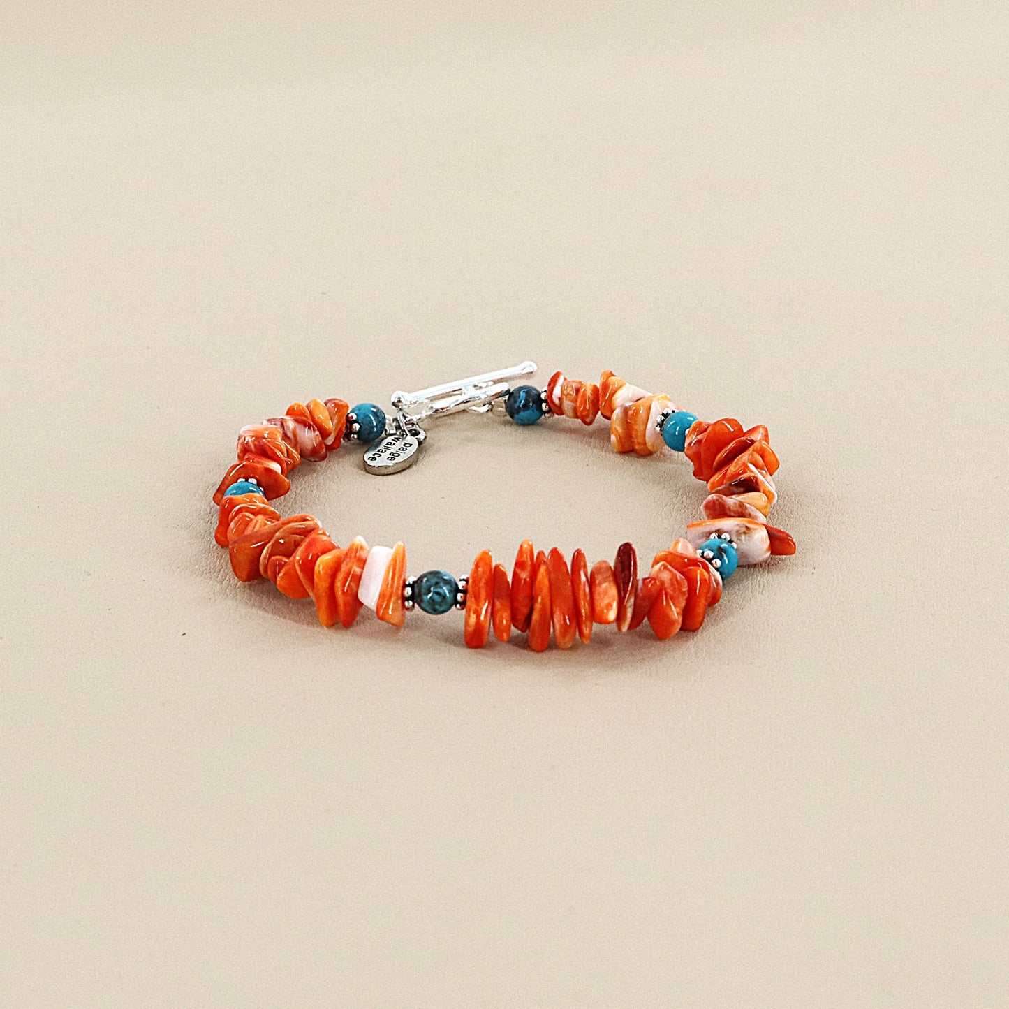 PAIGE WALLACE Spiney Oyster Chip Bracelet With Turquoise