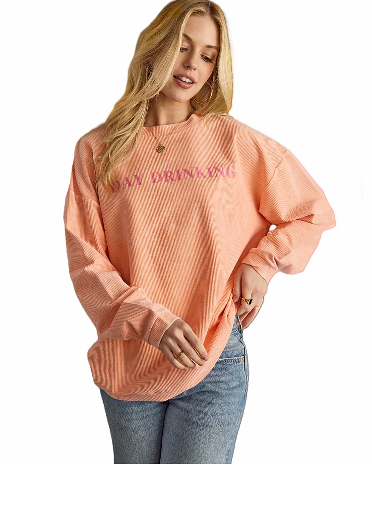 PANACHE Day Drinking Ribbed Sweatshirt
