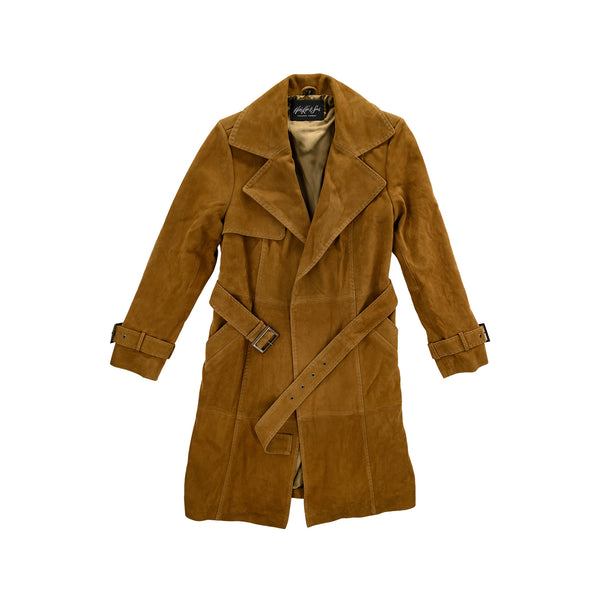MORRIS KAYE & SONS Vanessa Suede Trench Coat