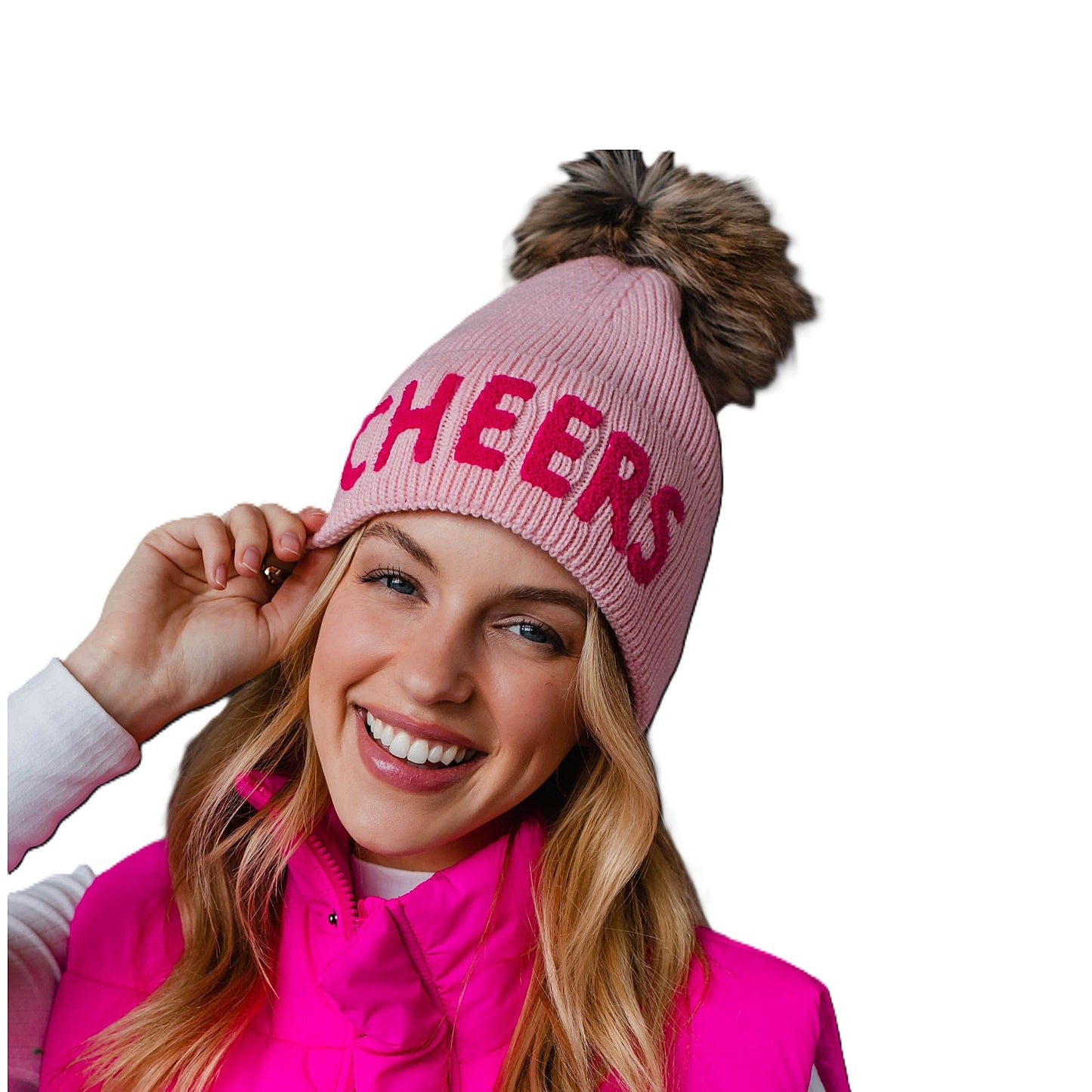 PANACHE Cheers Knit Pom Hat