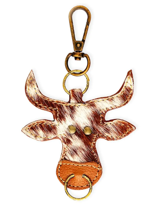 ABCO Bessy Cow Hair-on Hide Key Fob