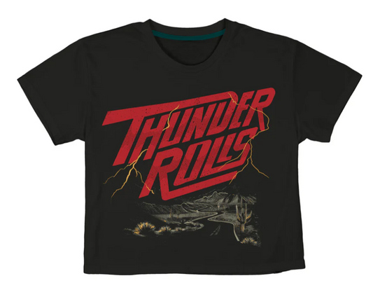 SENDERO Thunder Rolls Crop Tee