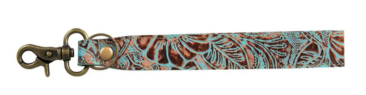 ABCO Pathflower Trail Hand-Tooled Key Fob