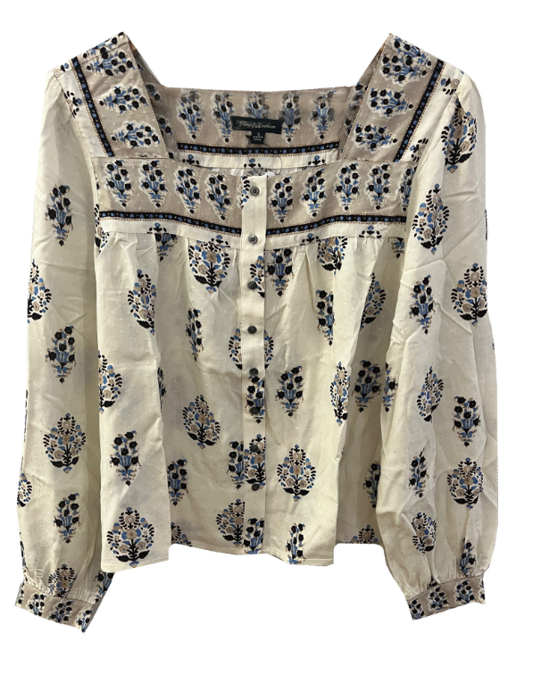 FLAG & ANTHEM Sumner Square Yoke Long Sleeve Blouse