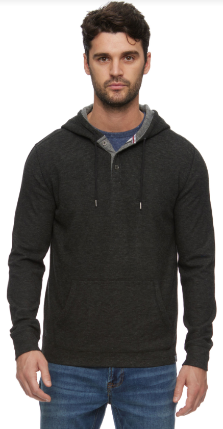 FLAG & ANTHEM Hero Heathered Henley Hoodie