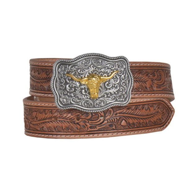 MYRA Hand Tooled Leather Belt