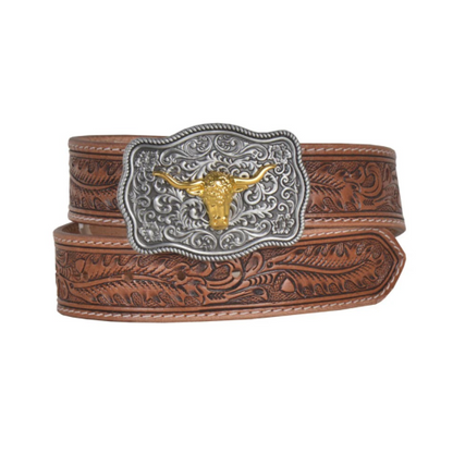 MYRA Hand Tooled Leather Belt