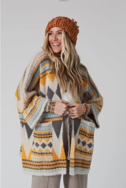 THREE BIRD NEST Keep It Up Oversized Cardigan