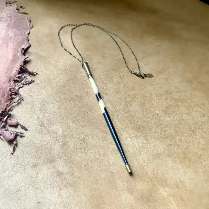ASTALI Porcupine Quill in Bullet Necklace