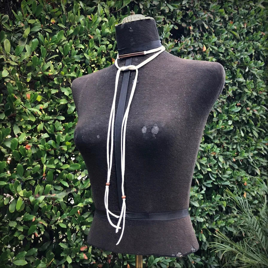 ASTALI Leather Wrap Hatband/ Necklace