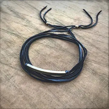ASTALI Leather Wrap Hatband/ Necklace