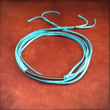 ASTALI Leather Wrap Hatband/ Necklace
