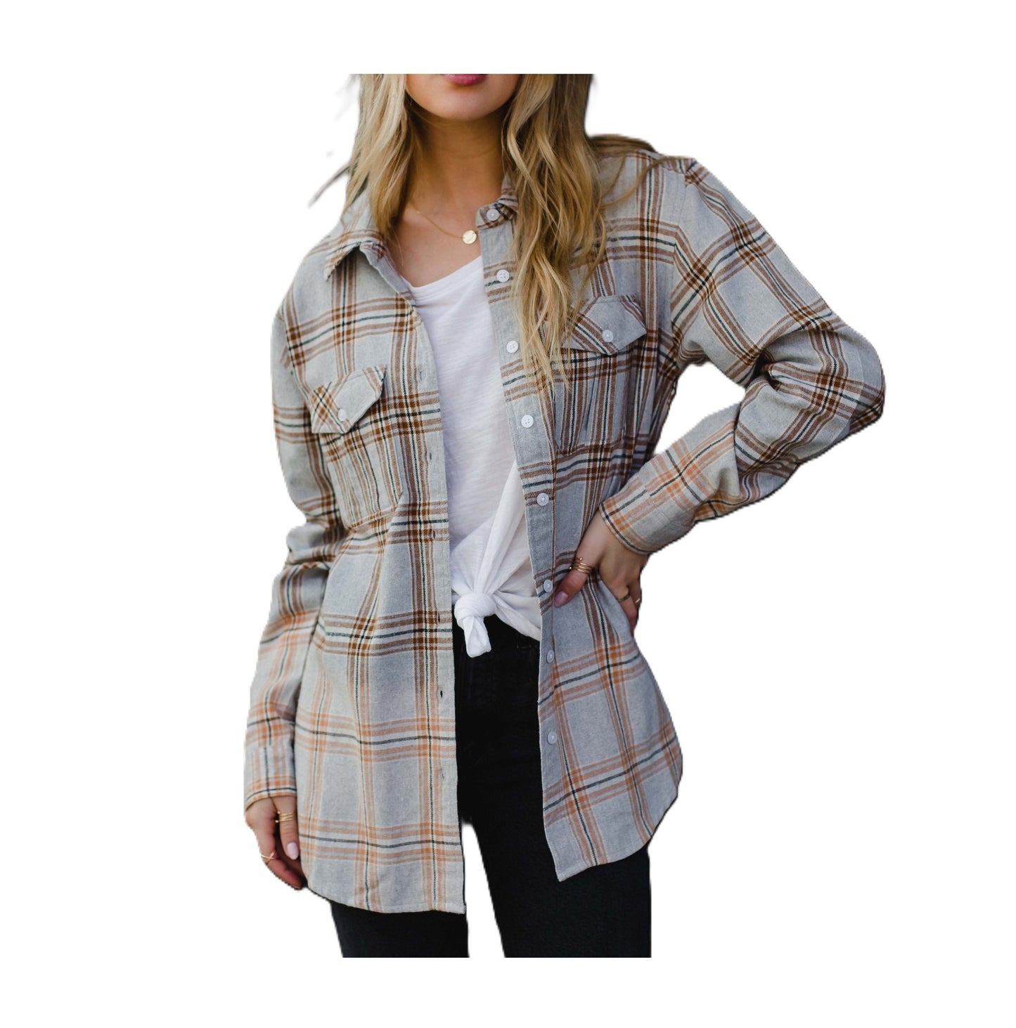 Panache Multicolored Plaid Flannel Shirt