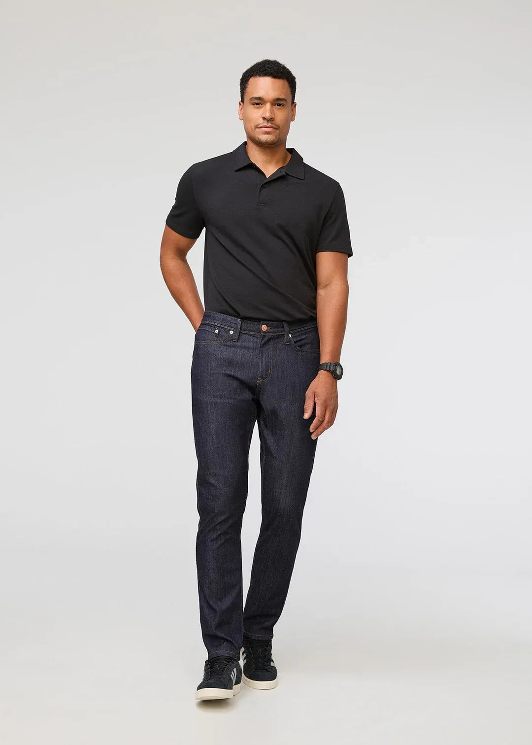 DUER DENIM RELAXED TAPER HERITAGE RINSE