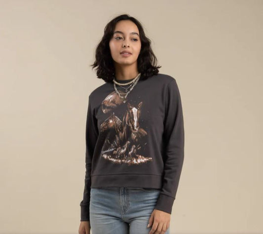 SENDERO Midnight Riders Drop Shoulder Sweatshirt