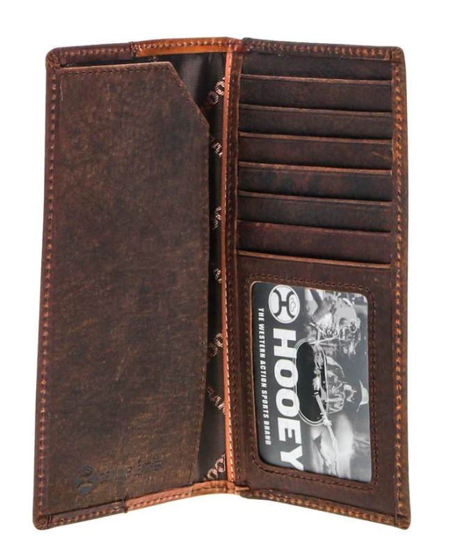 HOOEY Grayson Distressed Leather Rodeo Wallet