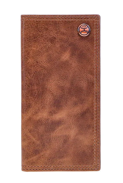 HOOEY Classic Smooth Rodeo Wallet Double Stitched Edge Hooey Logo Rivet