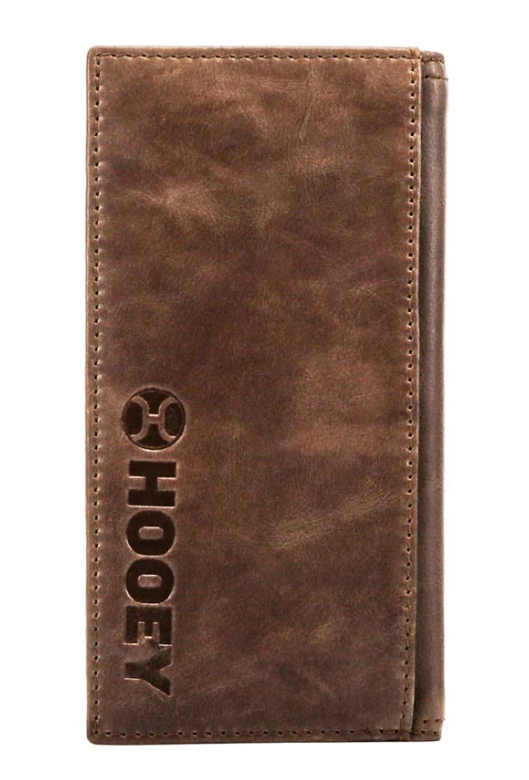 HOOEY Classic Smooth Rodeo Wallet Double Stitched Edge Hooey Logo Rivet