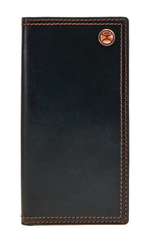 HOOEY Classic Smooth Rodeo Wallet Double Stitched Edge Hooey Logo Rivet