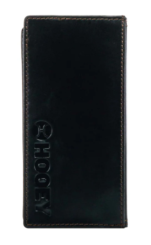 HOOEY Classic Smooth Rodeo Wallet Double Stitched Edge Hooey Logo Rivet