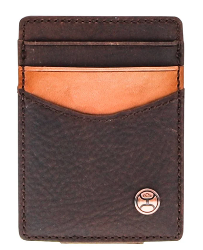 HOOEY Grayson Distressed Shrunken Grain Money Clip Wallet