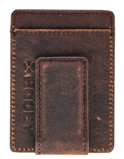 HOOEY Grayson Distressed Shrunken Grain Money Clip Wallet