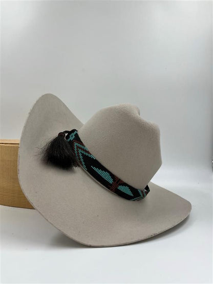 ABCO Bead Strip Wide Horsehair Tass Hatband